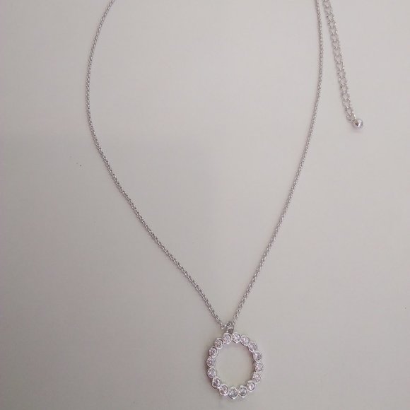 Kate Spade New Silver Circle Pendant Necklace